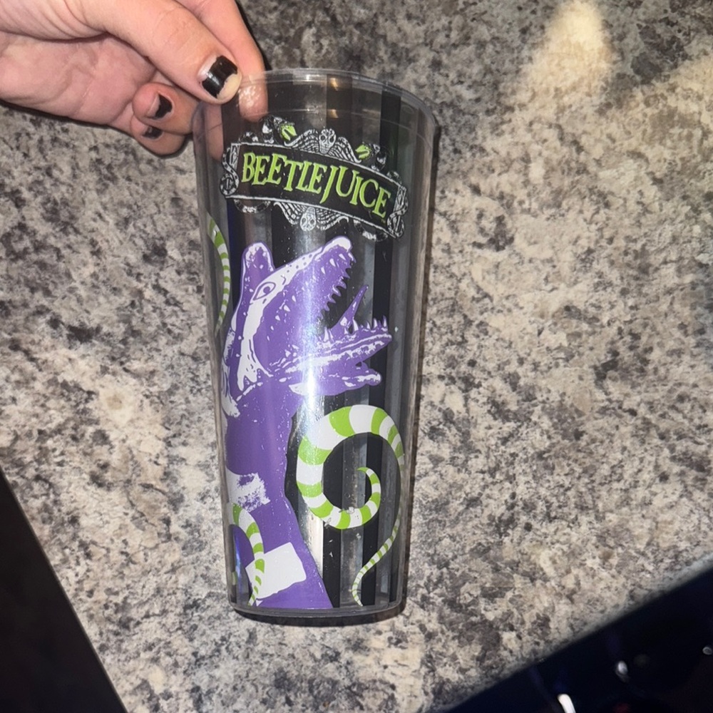 Limited Edition 24oz Beetlejuice Collectible Cup – Featuring Sandworm Graphic